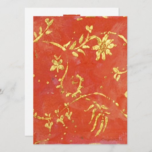 Chinoiserie verjaardagsuitnodiging kaart (Voorkant / Achterkant)