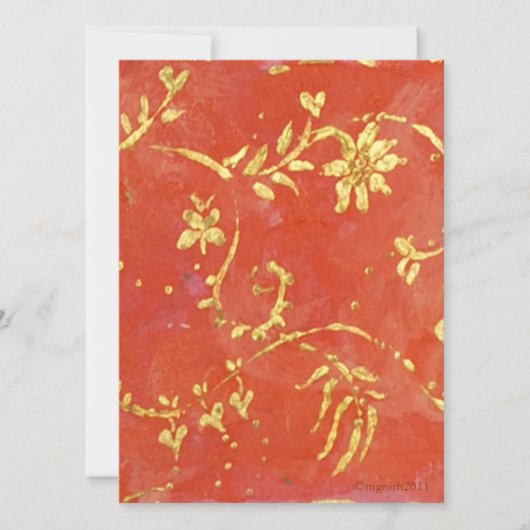 Chinoiserie verjaardagsuitnodiging kaart (Voorkant)