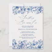 Chinoiserie Victoriaans iets blauw Vrijgezellenfee Kaart (Voorkant)