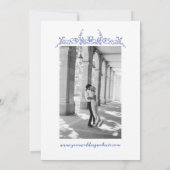 Chinoiserie Vintage bruiloft Save The Date (Achterkant)