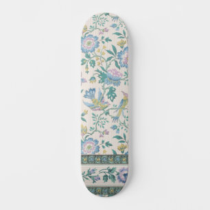 Chinoiserie Vintage Vogel Bloem Motief in Pastelti Persoonlijk Skateboard