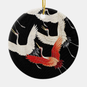 Chinoiserie Vliegende Kraan Zen Minimalistische Ki Keramisch Ornament
