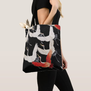 Chinoiserie Vliegende Kraan Zen Minimalistische Ki Tote Bag