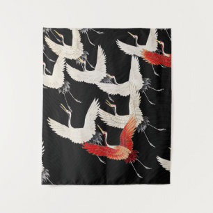 Chinoiserie Vliegende Kraan Zen Minimalistische Ki Wandkleed