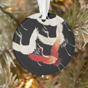 Chinoiserie Vliegende Kraanvogel Zen Minimalistisc Ornament