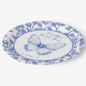 Chinoiserie Vlinder Bruidsdouche Papieren Bordje (Gekanteld)