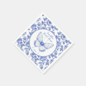 Chinoiserie Vlinder Bruidsdouche Servet (Hoek)