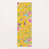 Chinoiserie vlinders, vogels bloemen geel yogamat (Voorkant)