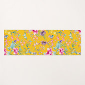 Chinoiserie vlinders, vogels bloemen geel yogamat (Voorkant (horizontaal))