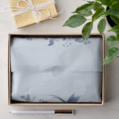Chinoiserie Vogel en Bloem Blauw Tissuepapier (Geschenk)