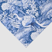 Chinoiserie Vogels Blauw Wit Schilderij Decoupage Tissuepapier (Detail)