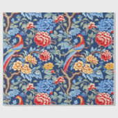 Chinoiserie Vogels Bloemen Schilderen Cadeaupapier (Vlak)
