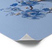 Chinoiserie Vogels Bloemenpot Welkomstbord Poster (Hoek)