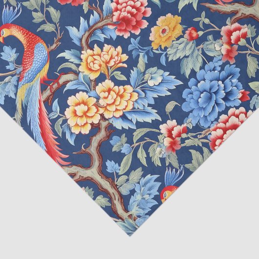 Chinoiserie Vogels Bloemenschilderij Decoupage Tissuepapier (Detail)