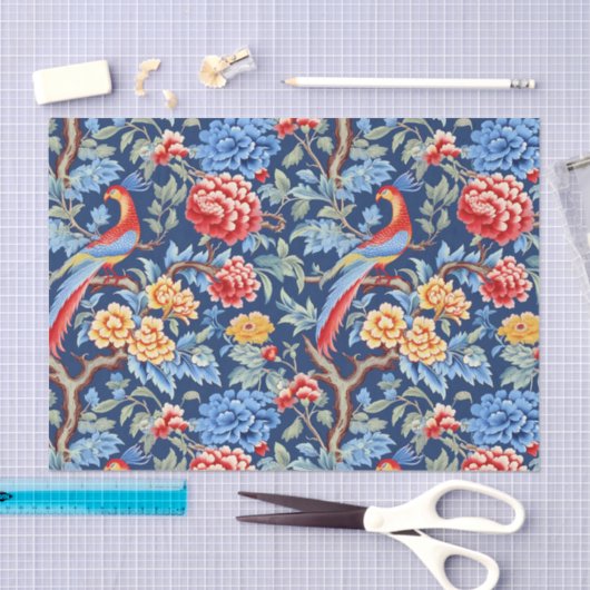 Chinoiserie Vogels Bloemenschilderij Decoupage Tissuepapier (Craft)