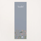 Chinoiserie-vogels en naaldbladermeel yogamat (Voorkant)