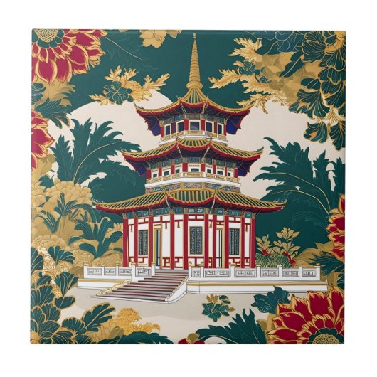 Chinoiserie Wall Art Tegel Tegeltje (Voorkant)
