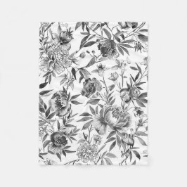 Chinoiserie waterverf bloemschilderij fleece deken