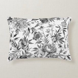 Chinoiserie waterverf bloemschildering accent kussen