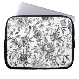 Chinoiserie waterverf bloemschildering laptop sleeve