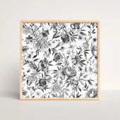 Chinoiserie waterverf bloemschildering poster