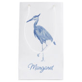 Chinoiserie Waterverf Blue Heron Klein Cadeauzakje (Voorkant)