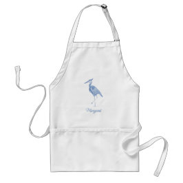 Chinoiserie Waterverf Blue Heron Standaard Schort