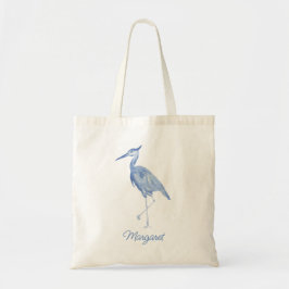 Chinoiserie Waterverf Blue Heron Tote Bag