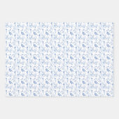 Chinoiserie Waterverf Blue Heron Wrapping Paper (Voorkant 3)