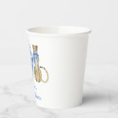 Chinoiserie Waterverf Boog Cheetah Gemberpot Papieren Bekers (Links)