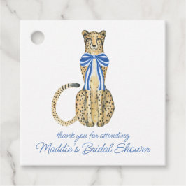 Chinoiserie Waterverf Bow Cheetah Favor Tags Bedankjes Labels