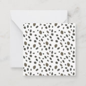 Chinoiserie Waterverf Bow Cheetah Gift Enclosure Notitiekaartje (Achterkant)