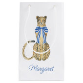 Chinoiserie Waterverf Bow Cheetah Klein Cadeauzakje (Voorkant)