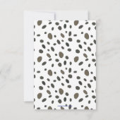 Chinoiserie Waterverf Bow Cheetah Note Cards Bedankkaart (Achterkant)