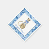 Chinoiserie Waterverf Bow Cheetah Party Borden Servet (Hoek)