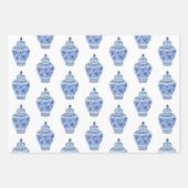 Chinoiserie Waterverf Bow Cheetah Wrappapier Inpakpapier Vel (Voorkant 3)