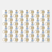 Chinoiserie Waterverf Bow Cheetah Wrappapier Inpakpapier Vel (Voorkant 2)