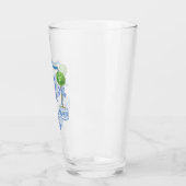 Chinoiserie Waterverf Bow Topiary Monogram Crest Glas (Links)