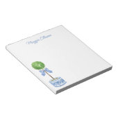 Chinoiserie Waterverf bow Topiary Notepad Notitieblok (Schuin)