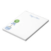 Chinoiserie Waterverf bow Topiary Notepad Notitieblok (Linkerzijde)