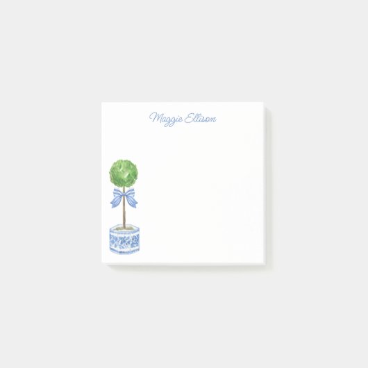 Chinoiserie Waterverf bow Topiary Post-it® Notes (Voorkant)