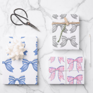 Chinoiserie Waterverf bows Wrapping Paper