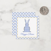 Chinoiserie Waterverf Chic Bunny Gift Enclosure Notitiekaartje (Voorkant / Achterkant in situ)