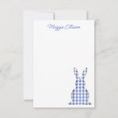 Chinoiserie Waterverf Chic Bunny - Hartelijk dank Bedankkaart (Voorkant)