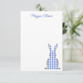 Chinoiserie Waterverf Chic Bunny - Hartelijk dank Bedankkaart (Staand voorkant)