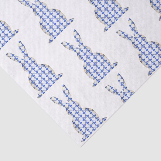 Chinoiserie Waterverf Chic Bunny Rabbits Tissuepapier (Detail)