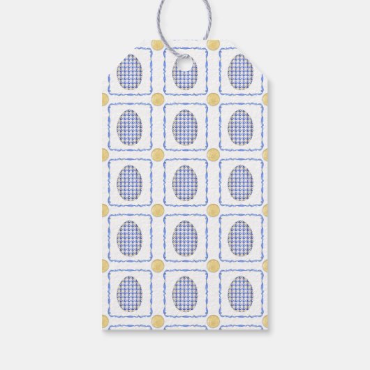 Chinoiserie Waterverf Chic Egg Gift Labels Cadeaulabel (Achterkant)