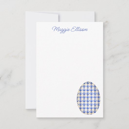 Chinoiserie Waterverf Chic Eggs Bedankkaart (Voorkant)