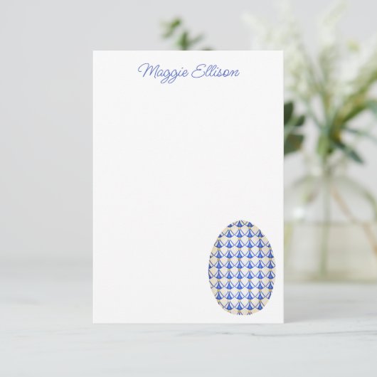 Chinoiserie Waterverf Chic Eggs Bedankkaart (Staand voorkant)