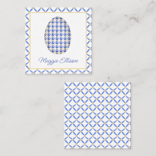 Chinoiserie Waterverf Chic Eggs Gift Enclosure N Notitiekaartje (Voorkant / Achterkant)